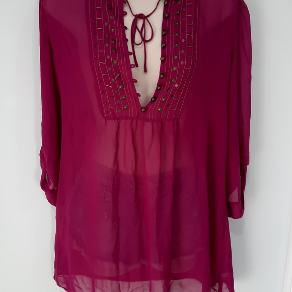 New York & Company Silk Tunic Top Blouse NWT - Picture 10 of 17